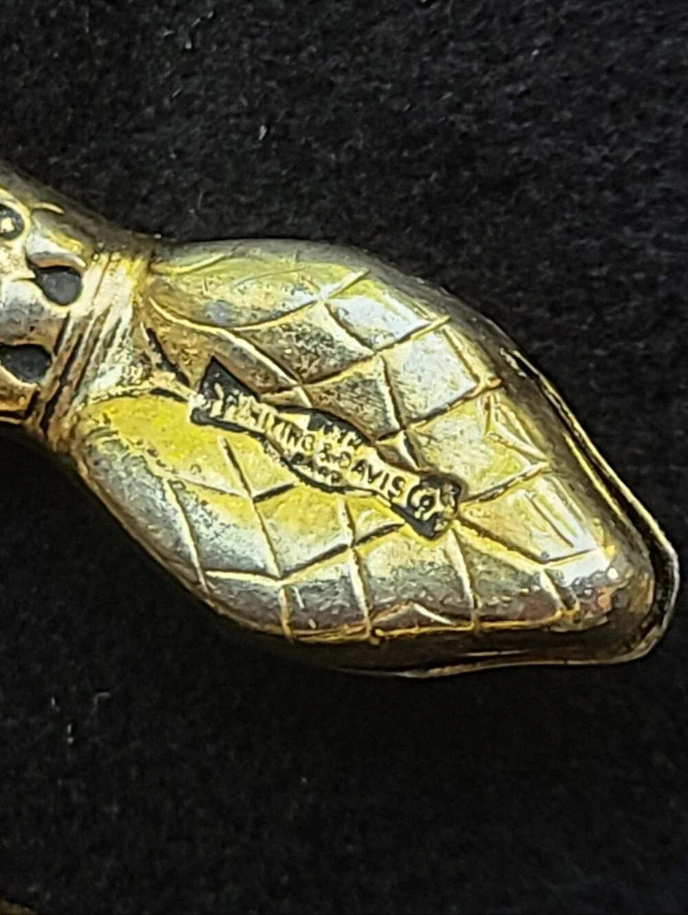 Whiting And Davis Vintage Gold Mesh Snake Bracelet